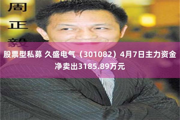 股票型私募 久盛电气（301082）4月7日主力资金净卖出3185.89万元