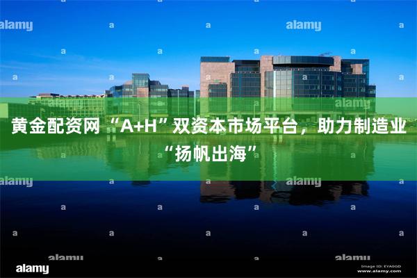 黄金配资网 “A+H”双资本市场平台，助力制造业“扬帆出海”