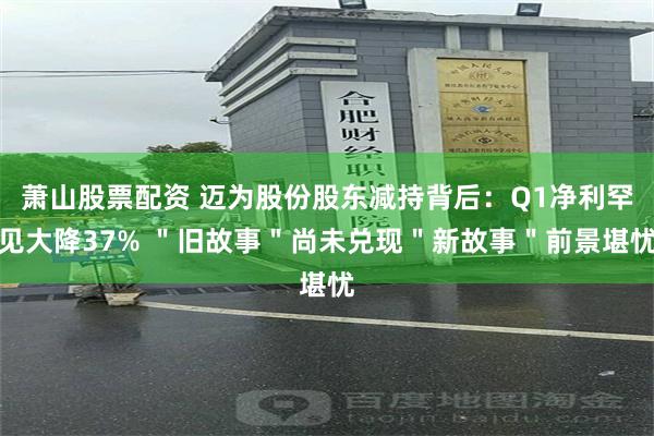 萧山股票配资 迈为股份股东减持背后：Q1净利罕见大降37% ＂旧故事＂尚未兑现＂新故事＂前景堪忧