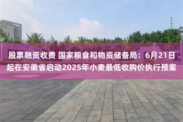 股票融资收费 国家粮食和物资储备局：6月21日起在安徽省启动2025年小麦最低收购价执行预案