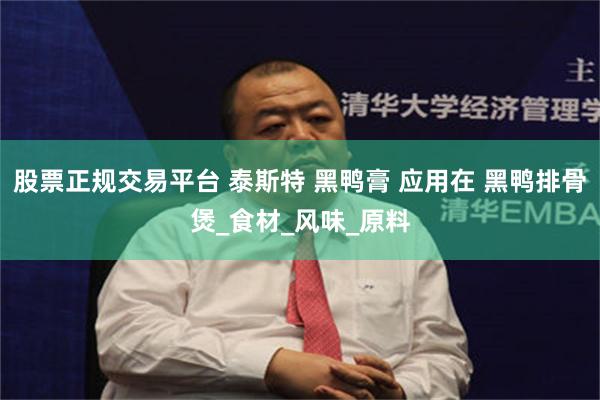 股票正规交易平台 泰斯特 黑鸭膏 应用在 黑鸭排骨煲_食材_风味_原料