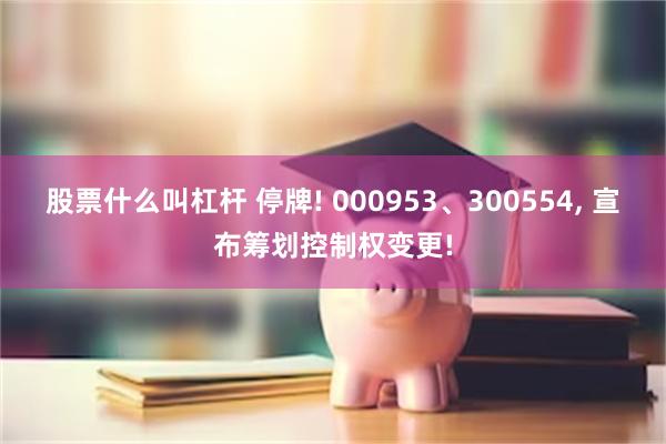 股票什么叫杠杆 停牌! 000953、300554, 宣布筹划控制权变更!